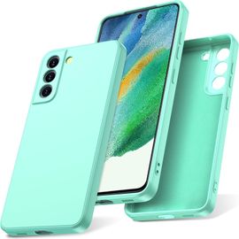 Kal-Coque Pour Samsung Galaxy S21 Fe 4g 5g Case En Silicone, Etui De Protection Antichoc Cover Etui Housse Silicone Ultra Mince Pour Samsung S21 Fe 4g 5g, Vert Menthe