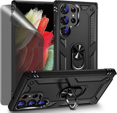 Samsung Galaxy S23 Ultra Case Black Anti-Spy Privacy Screen Protector Case