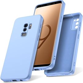 Kal-Coque Pour Samsung Galaxy S9 Plus S9+ Case En Silicone, Etui De Protection Antichoc Cover Etui Housse Silicone Ultra Mince Pour Samsung S9 Plus S9+, Bleu Clair