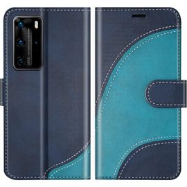 Kal-Coque Pour Huawei P40 Pro/Huawei P40 Pro Plus, Portefeuille Etui En Cuir Pu, Magnétique Protection Housse Coque Pour Huawei P40 Pro/Huawei P40 Pro Plus, Bleu