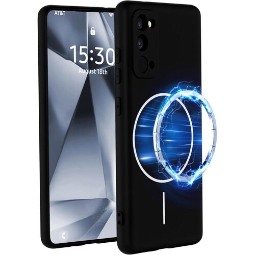 KAL-Coque Pour Samsung Galaxy S20 Fe - Étui Magnétique En Silicone, Souple Fine Antichoc Housse Avec Doublure En Microfibre (Noir)