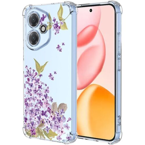 KAL-Coque Pour Honor 400 5G, Ultra Mince Élégant En Silicone Souple Fleurs Colorés Housse Brillante Antichoc, Transparent Tpu Gel Étui Fleurs De Cerisier