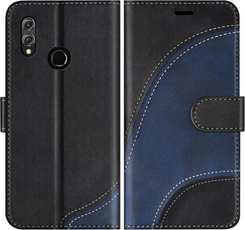 KAL-Coque Pour Huawei Honor 8X, Portefeuille Etui En Cuir Pu, Magnétique Protection Housse Coque Pour Huawei Honor 8X, Noir