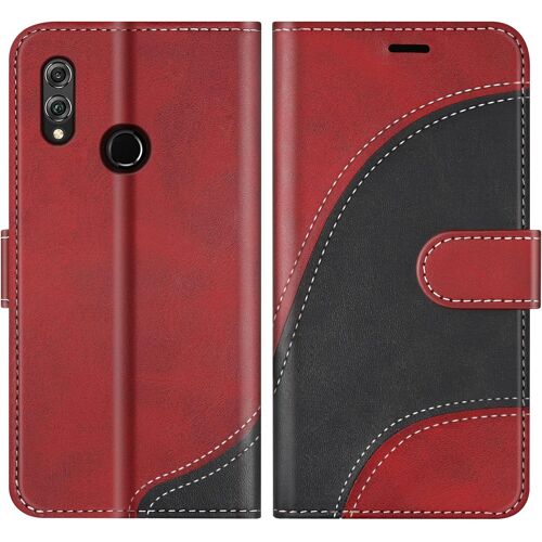 KAL-Coque Pour Huawei Honor 8X, Portefeuille Etui En Cuir Pu, Magnétique Protection Housse Coque Pour Huawei Honor 8X, Rouge