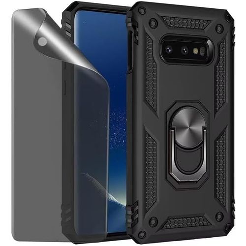 Coque Kompatibel Samsung Galaxy S10e Noir Étui De Protection Avec Protecteur D'écran En Verre De Confidentialité Anti-Espion