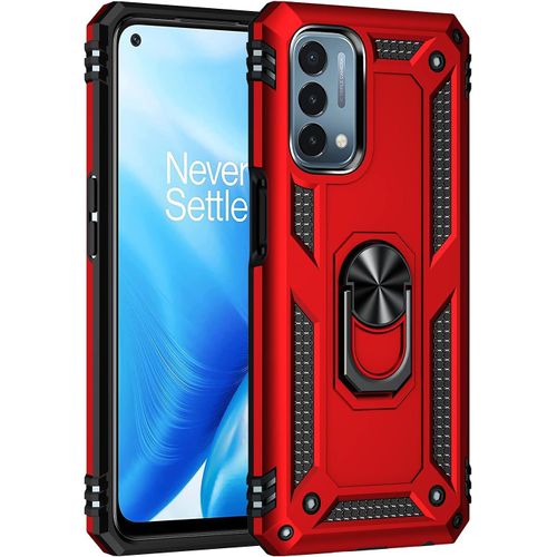 Coque Pour Oneplus Nord N200 5g + Protecteur D'écran, Double Couche Hybride Ultra Armure Housse Étui De Protection Antichoc Armor Bumper Cover Avec Stand, Or