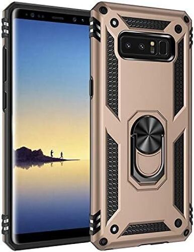 TIANYI-Coque Galaxy Note 8, [Antichoc Armor] Double Couche Hybride Ultra Armure Housse Étui de Protection Anti-Choc Bumper Cover avec Stand pour Galaxy Note 8,avec Protecteur d'écran - Or