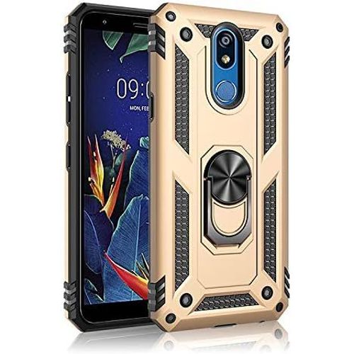 SJZG-Coque Pour Huawei Mate 20 Lite, [Antichoc Armor] Double Couche Hybride Ultra Armure Housse Étui De Protection Anti-Choc Bumper Cover Avec Stand,Avec Protecteur D'Écran - Or