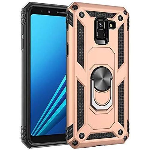 KAL-Coque Galaxy A8 2018/A530F, [Antichoc Armor] Double Couche Hybride Ultra Armure Housse Étui De Protection Anti-Choc Bumper Cover Avec Stand Pour Galaxy A8 2018/A530F,Avec Protecteur D'Écran