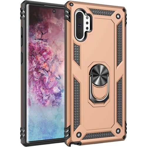 KAL-Coque Galaxy Note 10 Pro, [Antichoc Armor] Double Couche Hybride Ultra Armure Housse Étui De Protection Anti-Choc Bumper Cover Avec Stand Pour Galaxy Note 10 Pro,Avec Protecteur D'Écran - Or