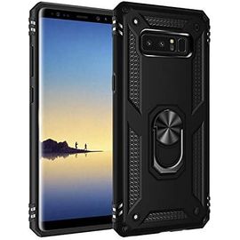 CAUC-Coque Galaxy Note 8, étui Protection TPU Souple Durable avec Support de 360° Rotation Anneau [Support de Voiture magnétique] [Protection Antichoc] [Armor Box] Coque pour Galaxy Note 8- Noir