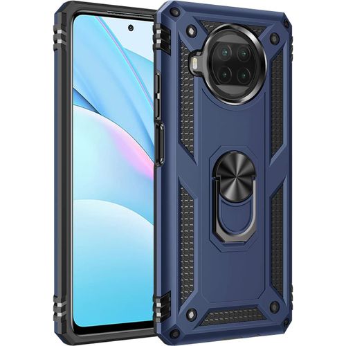 Coque Antichoc Renforcée Pour Xiaomi Redmi Note 9 Pro 5g / Xiaomi 10t Lite 5g - Bleu + Verre Trempé 3d - Bumper Protecteur, Support Rotatif 360° Et Fixation Magnétique