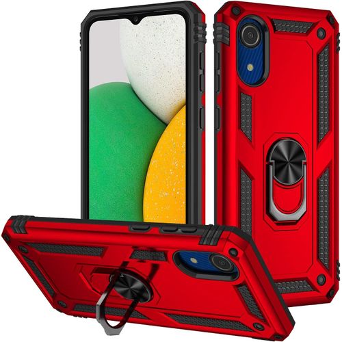 Coque Pour Huawei Honor 7a/Y6 Prime 2018, Étui De Protection Slim Soft Tpu + Pc,Heavy Duty Dual Layer Protective Housse Avec Support De Bague En Métal, Bleu
