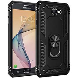 Kal-Coque Pour Galaxy J7 Prime/ On7 2016, Étui Protection Tpu Souple Durable Avec Support De 360° Rotation Anneau [Support De Voiture Magnétique] [Protection Antichoc] [Armor Box] Coque,