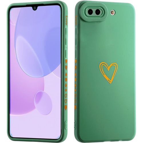 Kal-Pour Huawei Nova 2s Motif Coeur D'amour Coque,Doré Mignon Étui Protection Pour Femme Fille Silicone Tpu Antichoc Coque-Vert