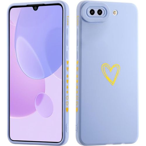 Kal-Pour Huawei Nova 2s Motif Coeur D'amour Coque,Doré Mignon Étui Protection Pour Femme Fille Silicone Tpu Antichoc Coque-Bleu