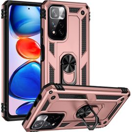 Coque Xiaomi Redmi Note 8, Avec Anneau Support, Coque Etui Housse Redmi Note Antichoc Militaire [Tough Armor] Heavy Duty Shock Proof Protective Housse Pour Xiaomi Redmi Note 8- Rose Or