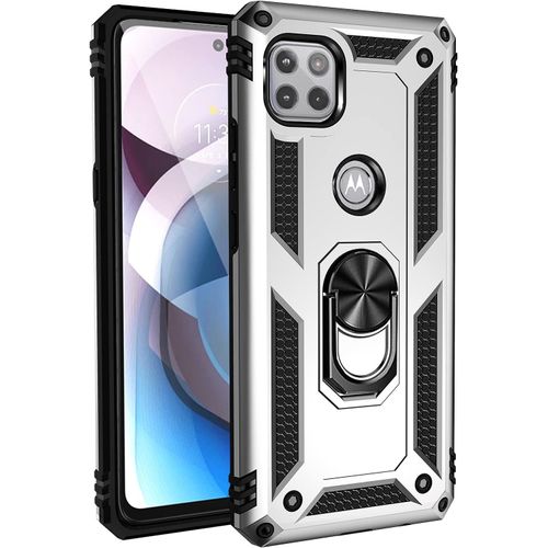 Kal-Coque Motorola Moto G 5g/One 5g Ace + 9d Verre Trempé, Silicone Souple Et Pc Dur Coque [Slim Armor] Protection Résistante, Anti-Choc, Anti-Rayure, Etui Housse Avec Support Kickstand