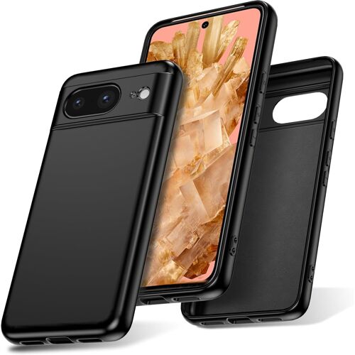 KAL-Coque Pour Google Pixel 8 5G Case En Silicone, Etui De Protection Antichoc Cover Etui Housse Silicone Ultra Mince Pour Pixel 8 5G, Noir