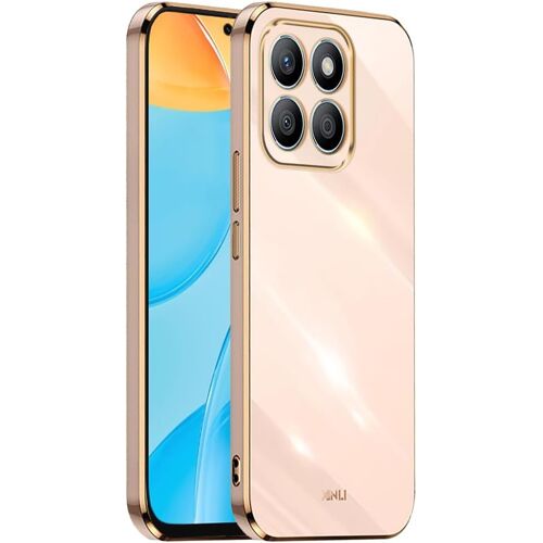 KAL-Coque Pour Honor X8C (6.7"" Inches), Étui En Tpu Souple En Silicone, Design De Cadre De Galvanoplastie - Rose