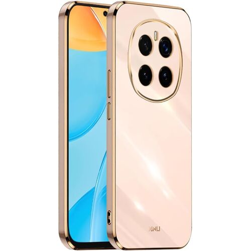 KAL-Coque Pour Honor Magic7 Pro 5G (6.8"" Inches), Étui En Tpu Souple En Silicone, Design De Cadre De Galvanoplastie - Rose