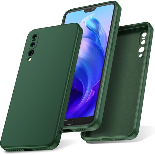Coque Silicone Soft-Touch Pour Huawei P20 Pro ¿ Protection Intégrale Antichocs, Anti-Poussière Et Antidérapante Avec Doublure Microfibre ¿ Vert