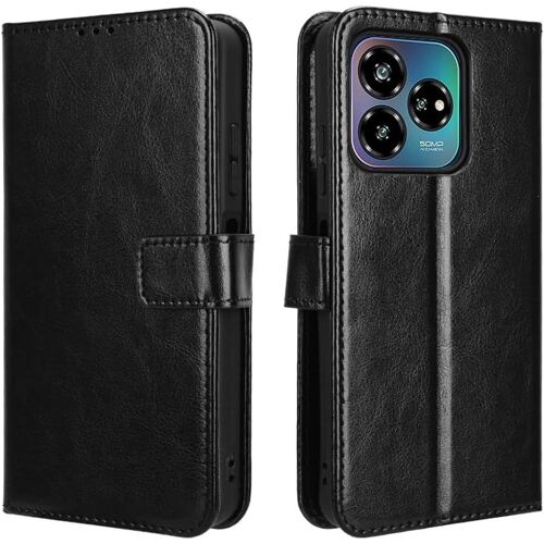KAL-Coque Pour Zte Blade V60 Vita Étui Pochette De Portefeuille De Protection Stand Fonction [Fermeture Magnétique] Antichoc Housse Avec Carte Fentes