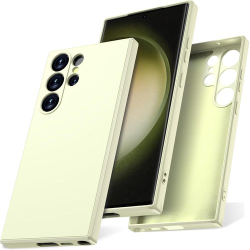 Kal-Coque Pour Samsung Galaxy S23 Ultra Case En Silicone, Etui De Protection Antichoc Cover Etui Housse Silicone Ultra Mince Pour Samsung S23 Ultra, Blanc