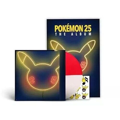 Various Artists - Pokemon 25: The Album / Various - Red & White Colored Vinyl With Poster [Vinyl Lp] Colored Vinyl, Red, White, Poster, Holland - Import