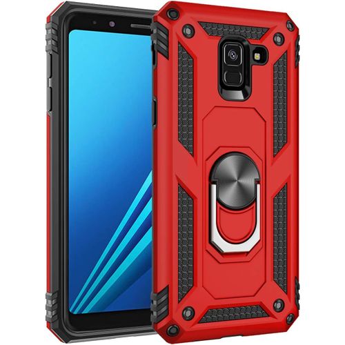 KAL-Coque Galaxy A8 2018/A530F, Coque Samsung A8 2018/A530F, Etui Housse De Protection Antichoc Durable Résistante 2 En 1 Hybride Pc Robuste + Tpu Souple Pour Galaxy A8 2018/A530F + Verre Trempé