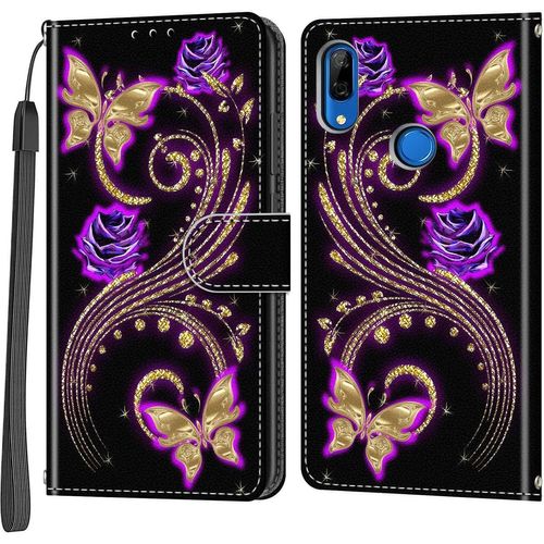 Kal-Coque Pour Huawei P Smart Z / Y9 Prime 2019, Antichoc Portefeuille Housse Flip Case Étui Compatible Huawei Enjoy 10 Plus/Honor 9x / Honor 9x Pro