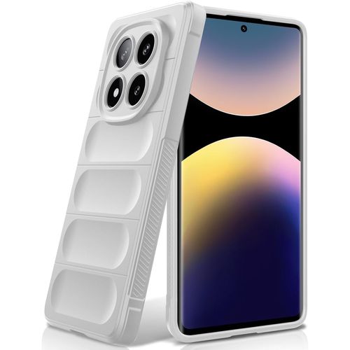 Eryi-Coque Pour Xiaomi Redmi Note 14 Pro 5g / Poco X7 5g, Étui Silicone Liquide Case Avec Doublure En Microfibre Anti-Rayures En Fibre Et Protection Pour Caméra, Blanc
