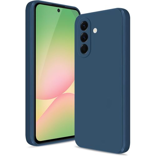 Coque Silicone Compatible Samsung Galaxy A56 - Fine Anti-Chocs, Protection Caméra Renforcée, Intérieur Microfibre Anti-Rayures, Compatible Recharge Sans Fil, Bleue