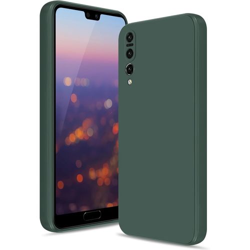 Coque Silicone Souple Pour Huawei P20 Pro - Antichoc, Protection Caméra Rehaussée, Intérieur Microfibre Anti-Rayures, Compatible Charge Sans Fil, Vert