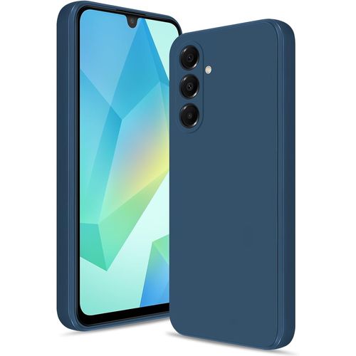 Coque Silicone Liquide Pour Samsung Galaxy A16 5g ¿ Antichoc Slim, Protection Renforcée Des Caméras, Intérieur Microfibre Anti-Rayures ¿ Bleu