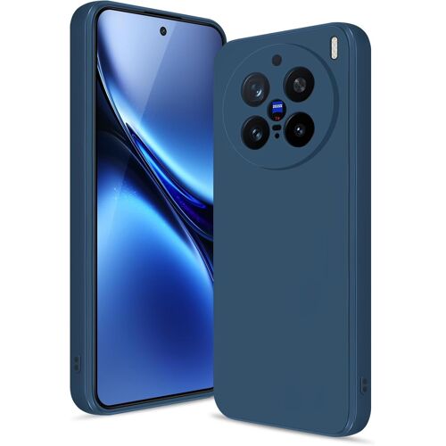 KWEX-Coque pour Vivo X200 Pro 5G Case, Silicone Étui Souple avec Protection de Caméra, Cover Mince Antichoc avec Microfibre Douce Anti-Rayures, Bleu