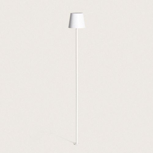 Balise Led 3w Extérieure Batterie Usb Rechargeable Aluminium Sur Piquet 80cm Anisa Blanc