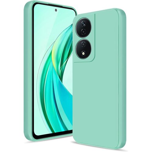 KAL-Coque Pour Honor 90 Smart/Honor X7B Case, Silicone Étui Souple Avec Protection De Caméra, Cover Mince Antichoc Avec Microfibre Douce Anti-Rayures, Vert Menthe