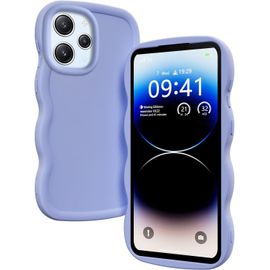 Cmjaagur-Coque Pour Xiaomi 12 4g, Étui Housse Vague Cadre Forme Bouclée Mignon Liquide Silicone Antichoc - Violet[J1521]