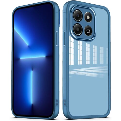 KAL-Coque Pour Honor X6B Étui Transparente Avec Caméra Arrière Protecteur Housse Très Mince Et Antichoc Slim Case Back Cover - Bleu