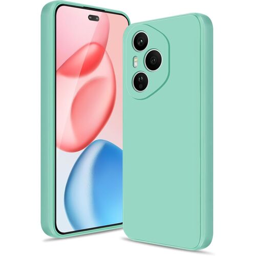 KAL-Coque Pour Honor 400 Pro 5G Case, Silicone Étui Souple Avec Protection De Caméra, Cover Mince Antichoc Avec Microfibre Douce Anti-Rayures, Vert Menthe