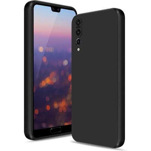 Coque Souple En Silicone Pour Huawei P20 Pro ¿ Fine, Anti-Chocs Avec Protection Caméra Rehaussée, Intérieur Microfibre Anti-Rayures, Compatible Recharge Sans Fil, Noir