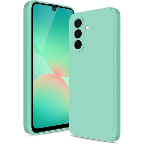 KAL-Coque Pour Samsung Galaxy A26 Case, Silicone Étui Souple Avec Protection De Caméra, Cover Mince Antichoc Avec Microfibre Douce Anti-Rayures, Vert Menthe