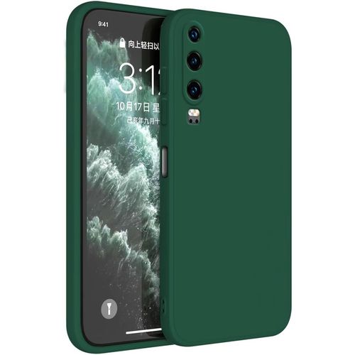 Kal-Coque Pour Huawei P30 (6.1"" Inches) Etui Housse, Protecteur De Peau En Silicone Tpu - Vert Foncé