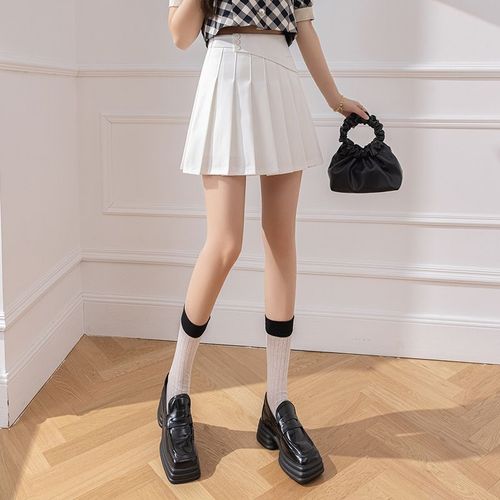 Jupe Plissée Grise Pour Femme, Jupe Courte Pour Femme, Printemps Et Été, Taille Haute, Jupe De Costume Jk Pour Étudiante, Jupe Trapèze