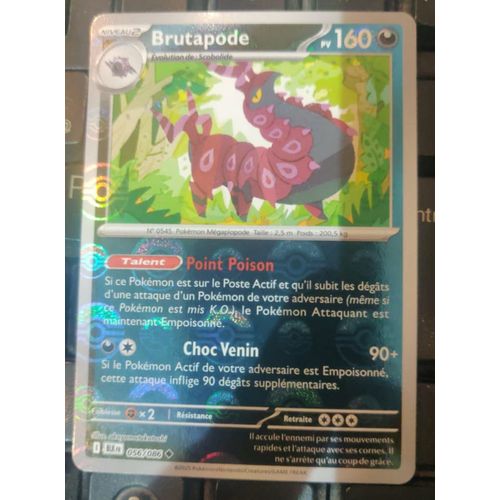 Pokemon Brutapode 056 / 086 Reverse Pokeball N&B 10.5