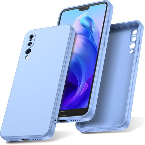 Coque Silicone Soft-Touch Pour Huawei P20 Pro - Antichoc, Anti-Poussière, Antidérapante, Doublure Microfibre, Bleu Clair
