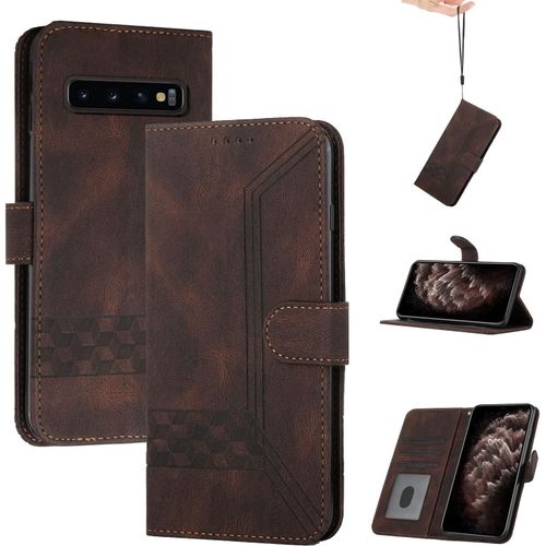 Kal-Coque Pour Samsung Galaxy Note 8,Portefeuille Étui Housse En Cuir Protection Avec Porte Cartes,Fentes Pour Cartes,Fonction De Support,Fermeture Magnétique-Marron