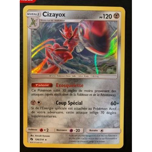 Pokémon Cizayox 126 / 214 Holo Sl8 Tonnerre Perdu