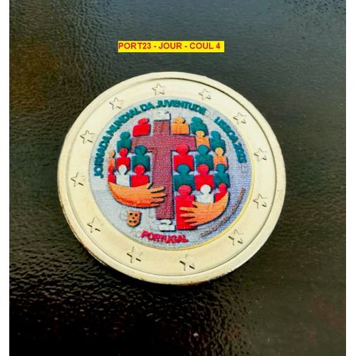 Portugal 2023 - Journee Mondiale De La Jeunesse - 2 Euros Commemorative - Couleur - Farbe- Colorise